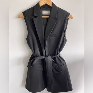 Everlane Sleeveless Blazer (Black, Size 2)